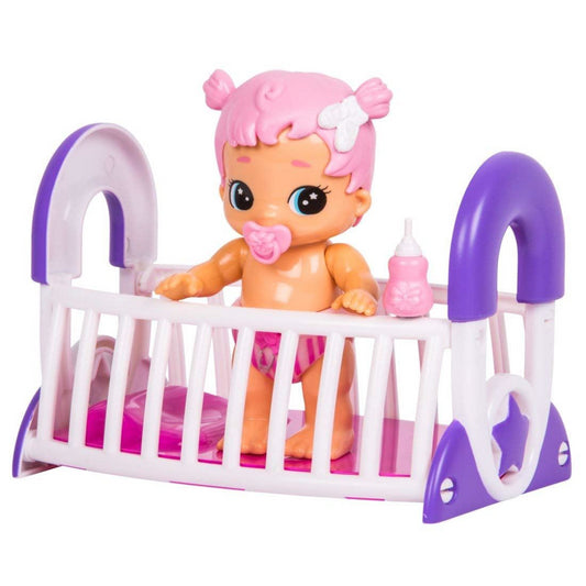 Little Live Bizzy Bubs Gracie Pink Hair Baby and Crib - Maqio