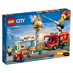 LEGO 60214 City Fire Burger Bar Rescue Construction Toy Playset - Maqio