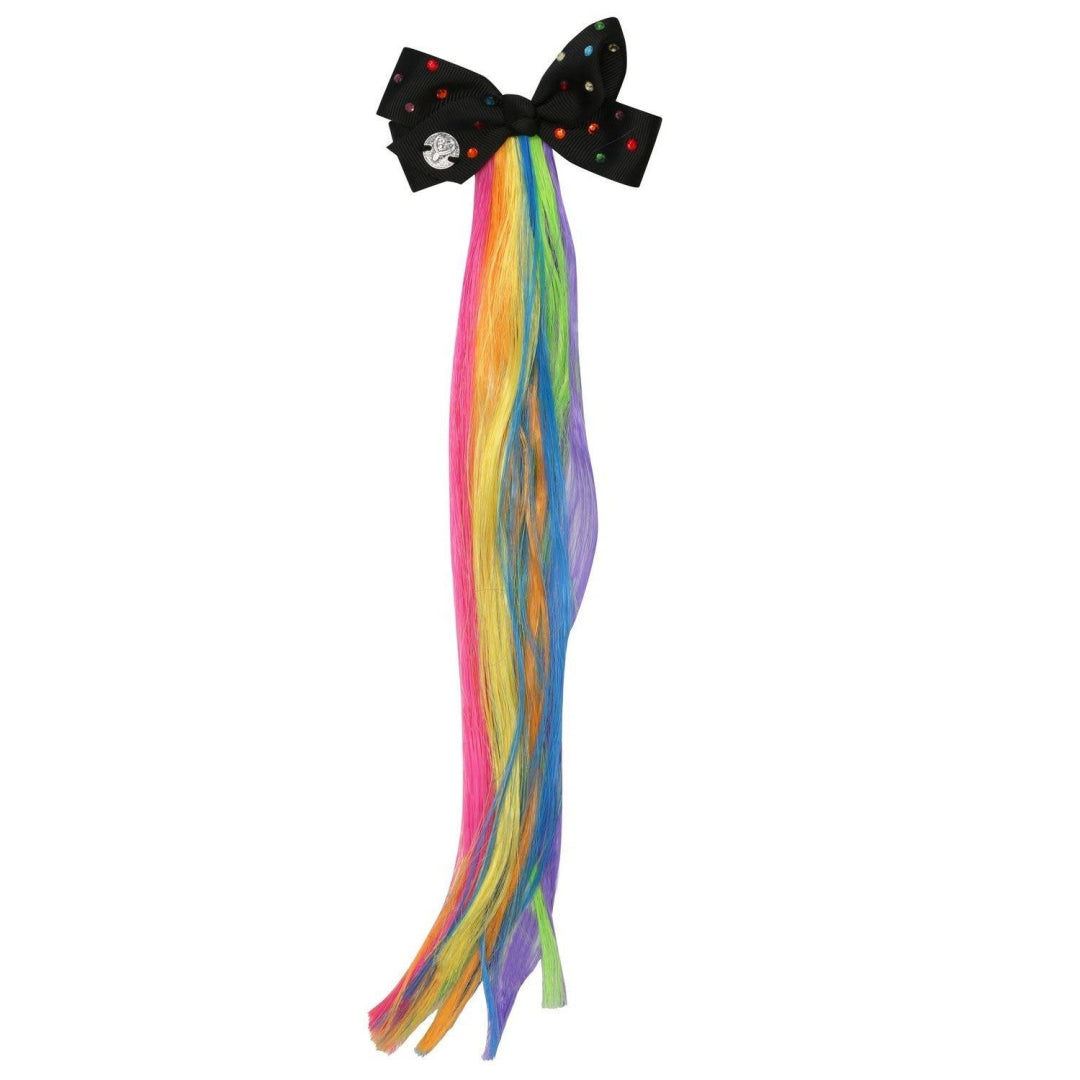 Jojo Siwa Bow Coloured Faux Hair Extension - Black Bow - Maqio