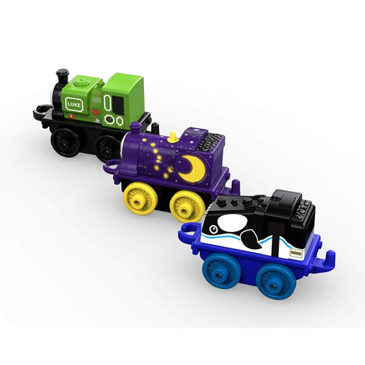Thomas & Friends Minis DWG18 3 Pack Orca Gator, Night Time Emily, Classic Luke - Maqio