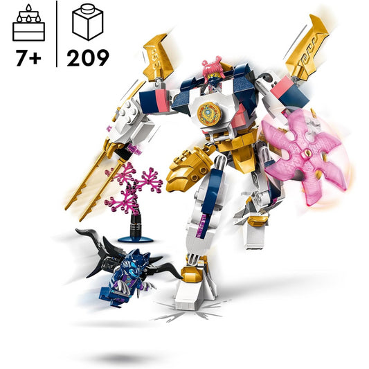 LEGO NINJAGO 71807 Sora’s Elemental Tech Mech Rising Building Set