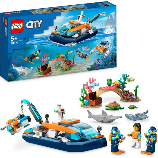 LEGO 60377 City Explorer Diving Boat Toy