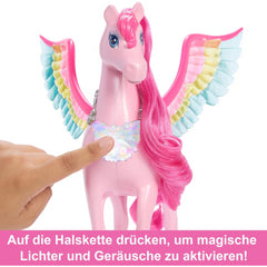 Barbie A Touch of Magic Pegasus Pink Hair and Rainbow Wings