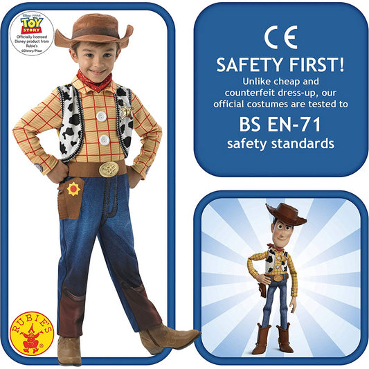 Rubie's Disney Toy Story Woody Deluxe Costume Child Medium Age 5-6 years 116cm