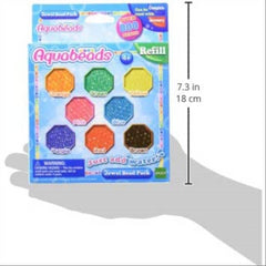Aquabeads Jewel Bead Pack with 800 Multicoloured Beads in 8 Colours