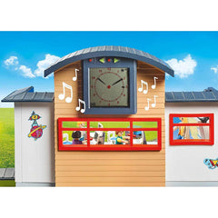 Playmobil City Life Furnished School Building with Digital Clock 9453