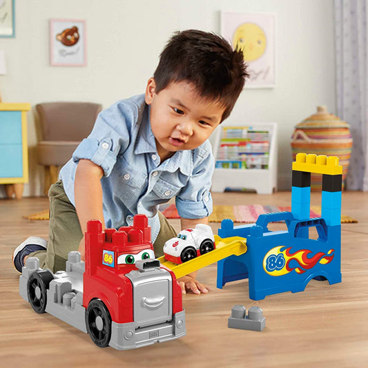 MEGA Bloks Toddler Building Blocks Toy Car and Track Build & Race Rig