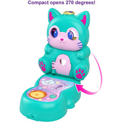 Polly Pocket Flip & Find Cat Chat Gato Compact Flip Feature & Micro Doll