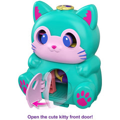Polly Pocket Flip & Find Cat Chat Gato Compact Flip Feature & Micro Doll