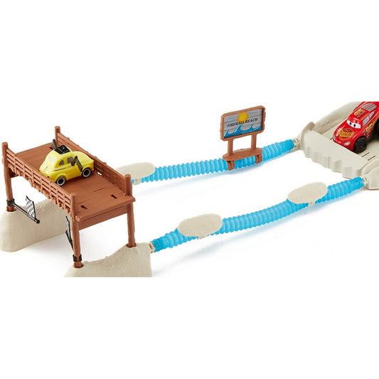 Disney Pixar Cars Fireball Beach Water Action Track Playset & Lightning McQueen