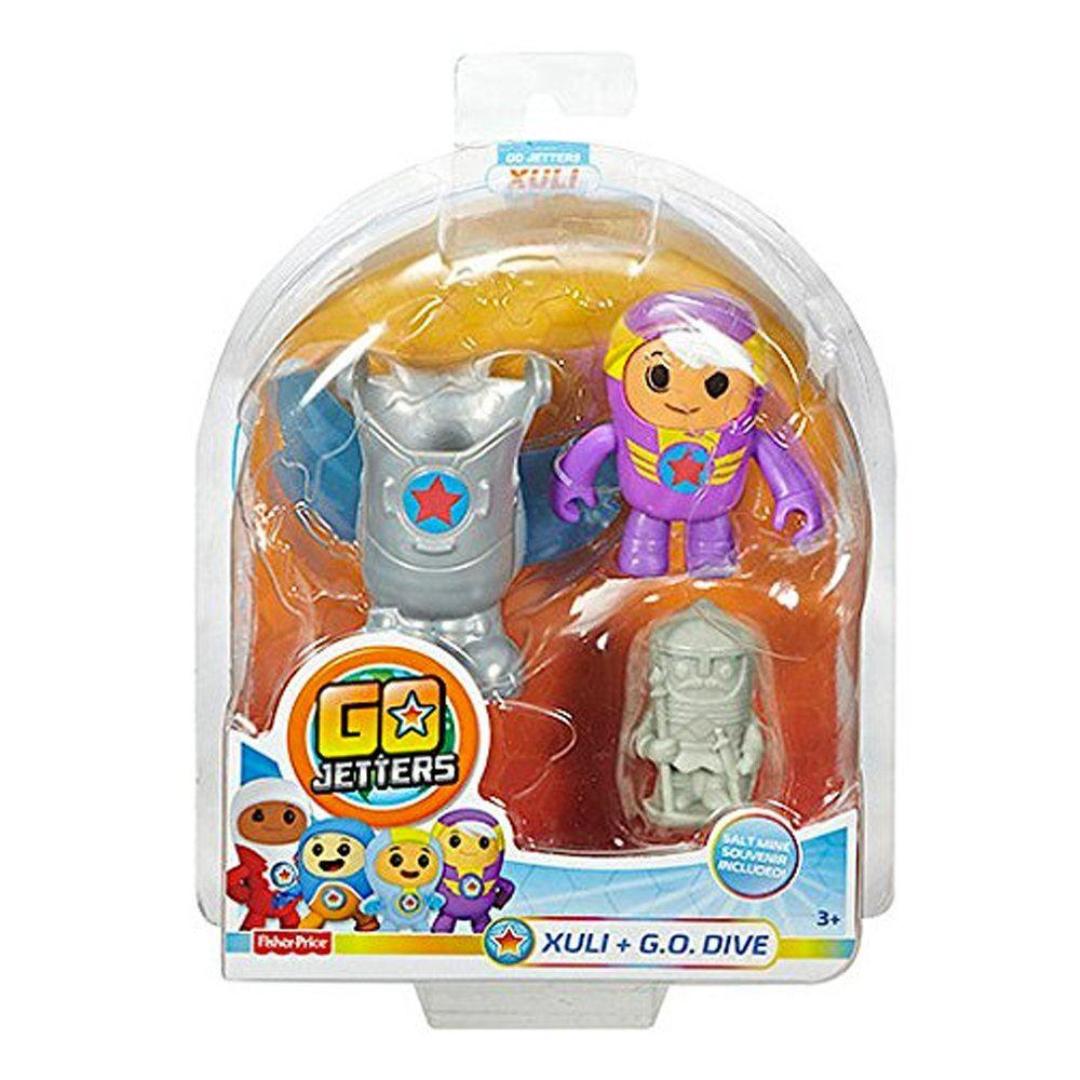 Fisher-Price DMF13 Go Jetters Click-On Xuli + G.O. Dive Action Figure Toy (DMF11 - Maqio