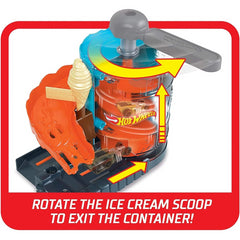Hot Wheels Downtown Ice Cream Meltdown Playset & Car