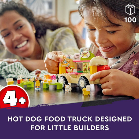 LEGO Friends 42633 Hot Dog Food Truck Toy Vehicle Set & MiniDolls - Leo & Kaya