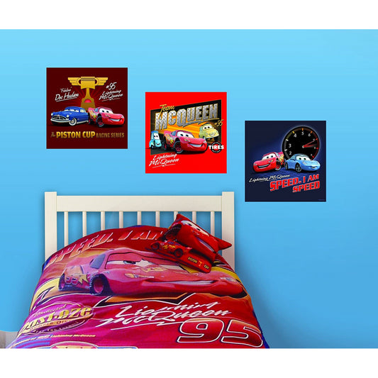 Cars Art Squares Wall Art For Kids Bedroom