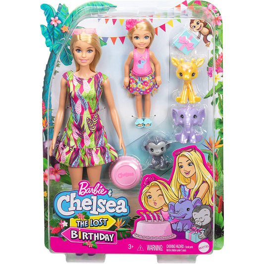 Barbie Chelsea The Lost Birthday Playset - 2 Dolls 3 Pets & Accessories