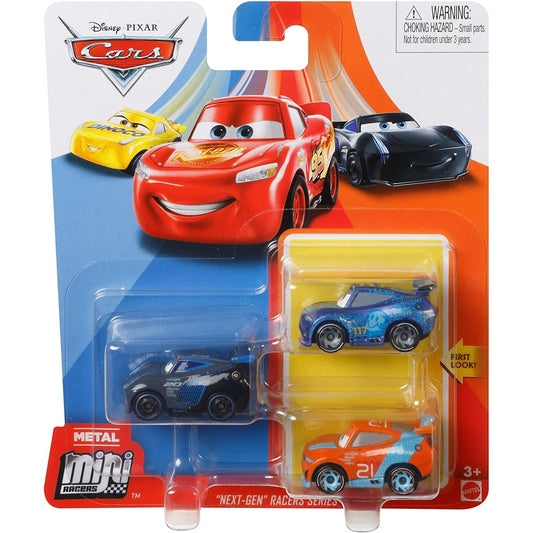 Cars Disney Mini Racers 3 Pack - Jackson Storm Ryan Inside Laney & Ralph Carlow