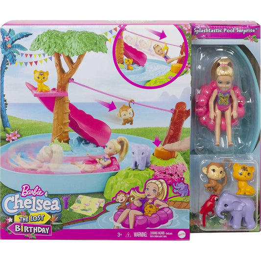 Barbie Chelsea The Lost Birthday Splashtastic Pool Jungle River Surprise