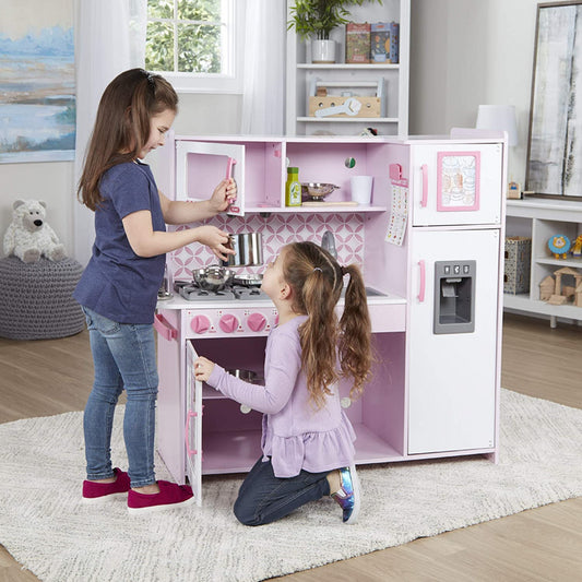 Melissa & Doug Chef's Kitchen Pink Large Playset Play Area