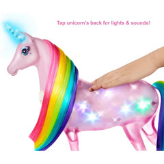 Barbie Dreamtopia Magical Lights Unicorn with Rainbow