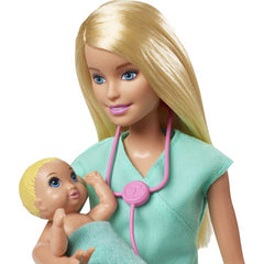 Barbie Baby Doctor Playset Blonde Doll & 2 Infant Dolls