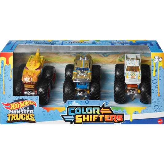 Hot Wheels Monster Trucks 1:64 Colour Shifters 3-Pack of Toy Trucks
