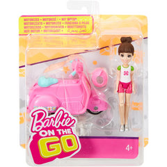 Barbie On The Go Doll With Pink Bike Scooter