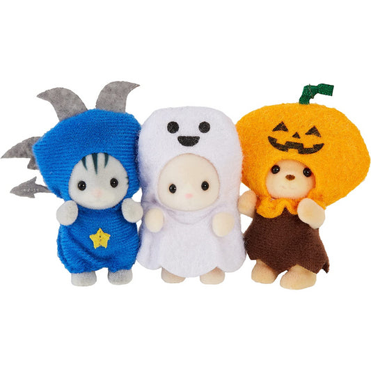 Sylvanian Families Trick or Treat Trio Doll Set with Halloween Costumes