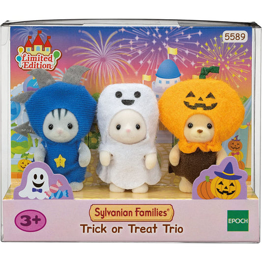 Sylvanian Families Trick or Treat Trio Doll Set with Halloween Costumes