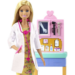 Barbie Pediatrician Playset Blonde Doll Exam Table X-Ray