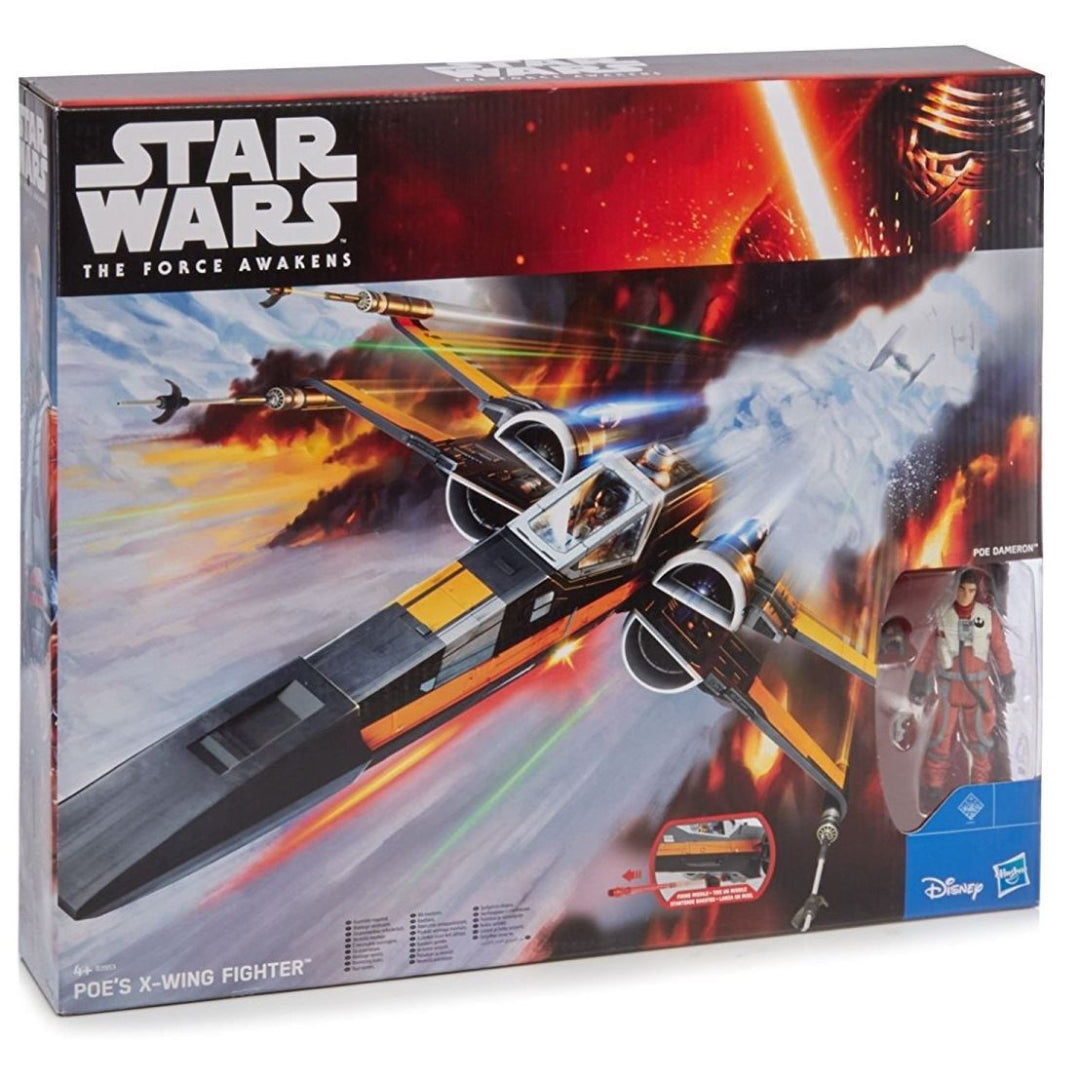 Star Wars B3953 Force Awakens Poe Dameron X-Wing Vehicle & Figure - Maqio