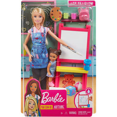 Barbie Art Teacher Doll Student Eazel