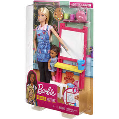 Barbie Art Teacher Doll Student Eazel