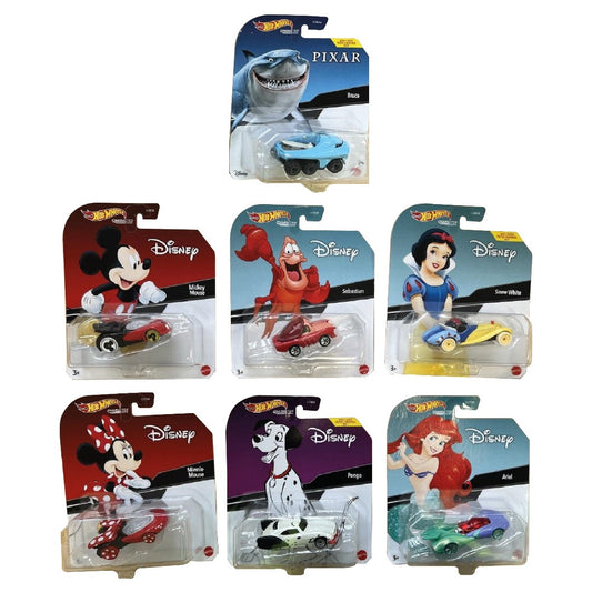 Hot Wheels Disney Characters Cars Set of 7