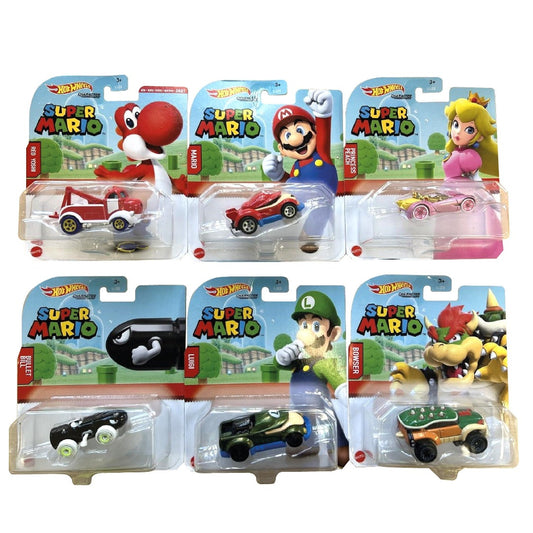 Hot Wheels Super Mario Set of 6 Die-cast Cars