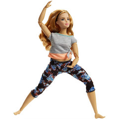 Barbie Made to Move Doll - Curvy with auburn hair - Maqio