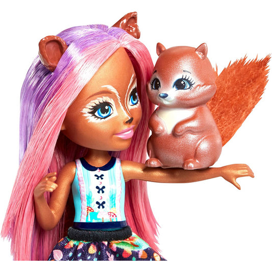Enchantimals Sancha Squirrel Doll and Squirrel Friend Stumper