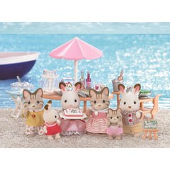 Sylvanian Families Seaside Birthday Party with Freya Chocolate Rabbit Figure