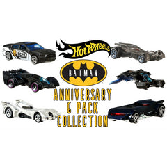 Hot Wheels DC Comics Batman Set of 6 Anniversary Collectable Diecast Vehicles - Maqio