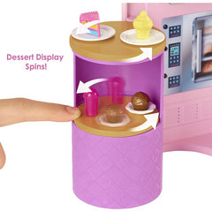 Barbie Cook 'n Grill Restaurant Playset & Barbie Doll 30+ Pieces Kitchen