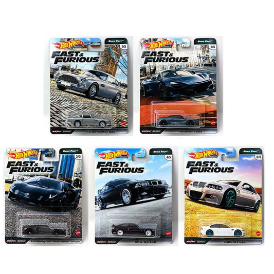 Hot Wheels Fast & Furious Euro Fast Set of 5 Die Cast Cars