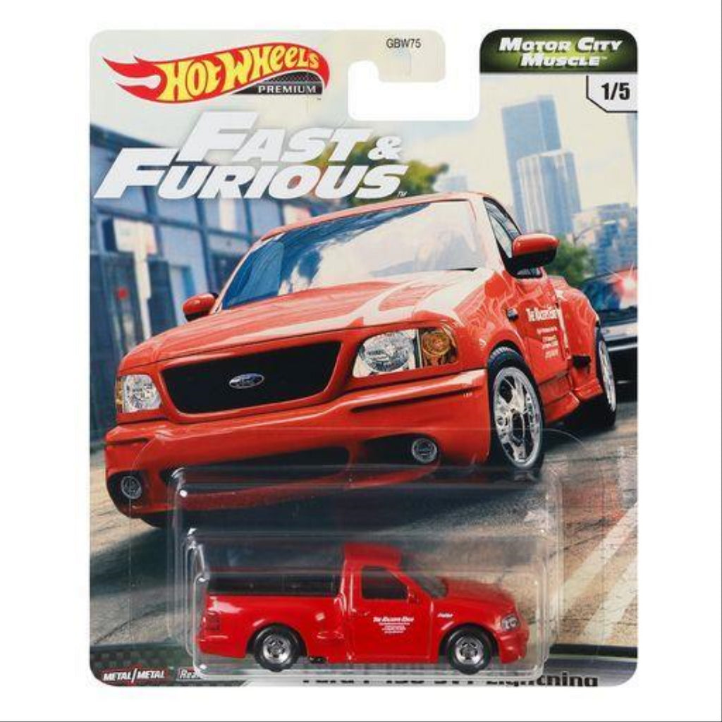 Hot Wheels Premium Fast & Furious Motor City Muscle Set of 5 Die Cast Vehicles GBW75 - Maqio