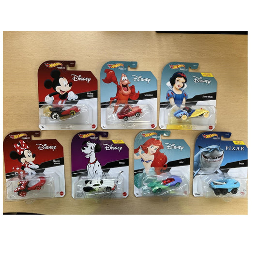 Hot Wheels Disney Characters Cars Set of 7