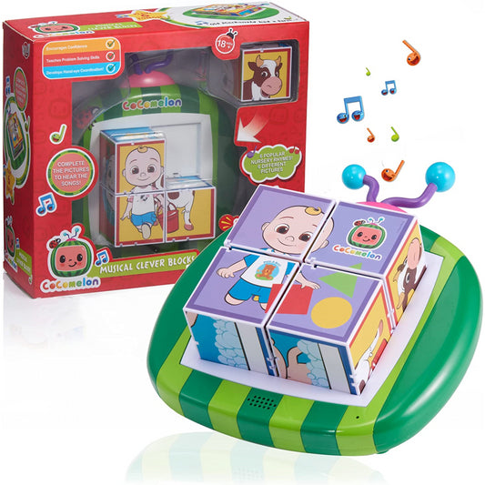 Cocomelon Musical Clever Building Blocks with 6 Nursery Rhyme Songs