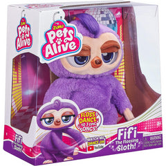 Zuru Pets Alive Fifi The Flossing Sloth Dancing Toy with 3 Songs and Features