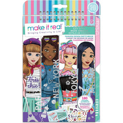 Make It Real City Style Inspired Fashion Sketchbook with Stencils and Stickers