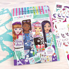 Make It Real City Style Inspired Fashion Sketchbook with Stencils and Stickers