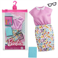 Barbie Career Outfit Clothes & Accessories - Teacher Pink Shirt & Skirt