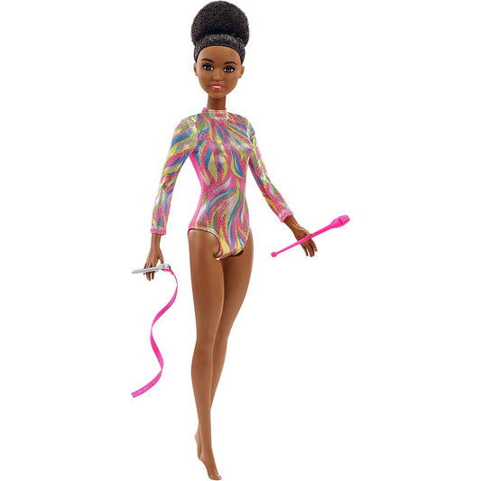 Barbie Rhythmic Gymnast Brunette Doll (12-in/30.40-cm) Leotard & Accessories