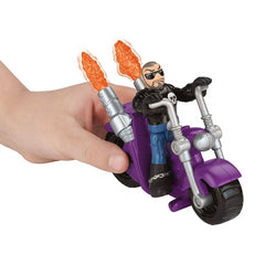 Fisher Price Y2796 Imaginext Burglar and Motorcycle Figure Playset Toy - Maqio