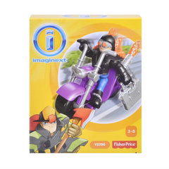 Fisher Price Y2796 Imaginext Burglar and Motorcycle Figure Playset Toy - Maqio